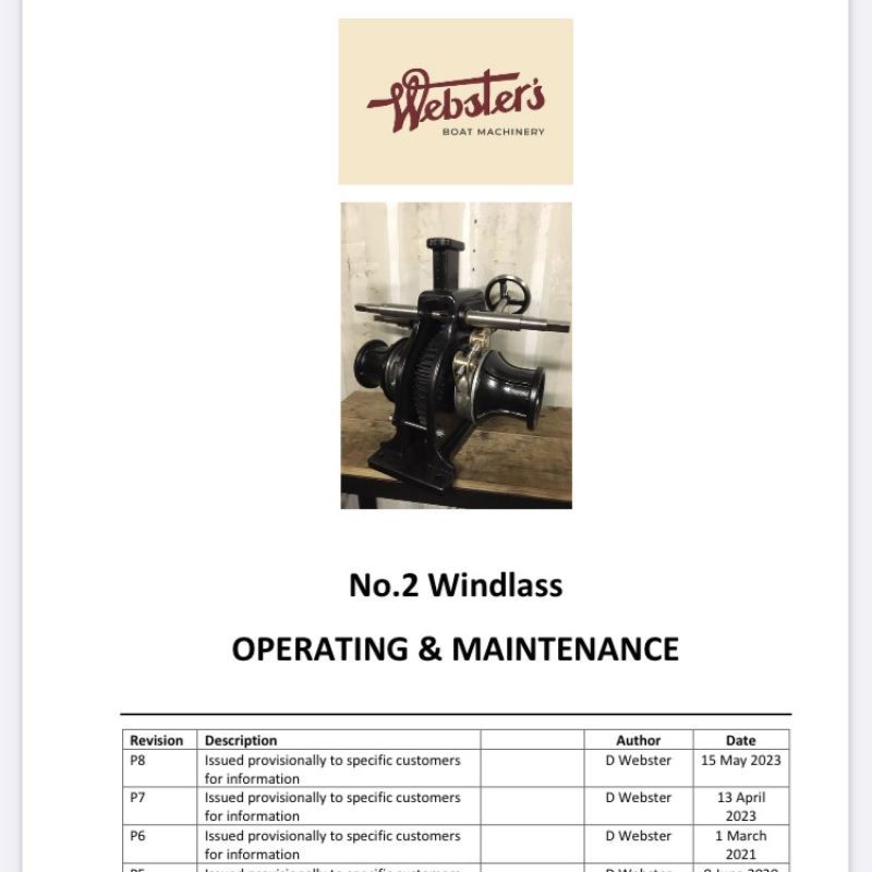 Number Two Windlass O&M Manual